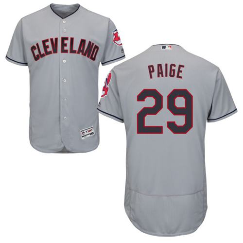 Indians #29 Satchel Paige Grey Flexbase Authentic Collection Stitched MLB Jersey